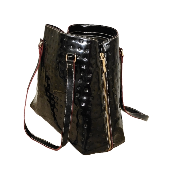 Arcadia Handbags - Arcadia Large Black Leather Convertible Tote Bag